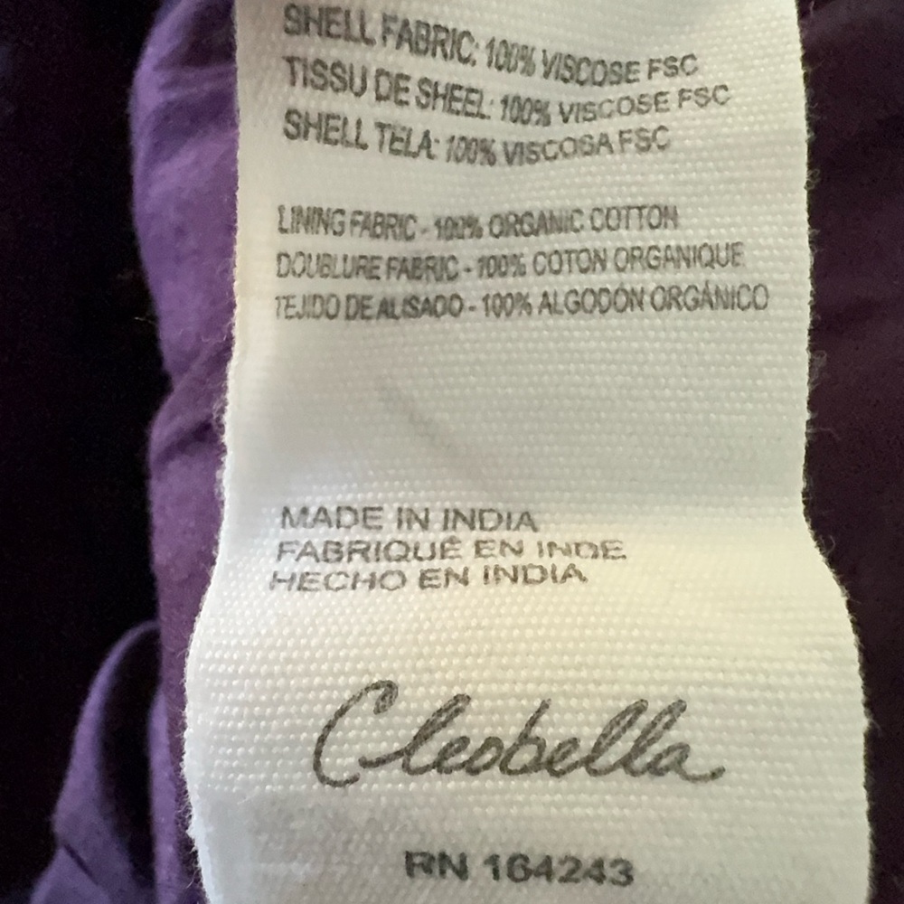 Cleobella Purple Floral Ruffled Long Sleeve Blouse Medium - Picture 6 of 7